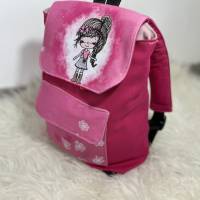 Kindergarten Rucksack girl pink - mit oder ohne Namen - mit Wunschnamen Kinderrucksack - Tasche für Mädchen Bild 5