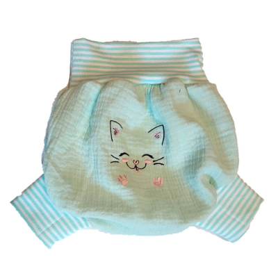 Baby Windelhose Pumphose Überziehhose Unterhose Bestickt Katze