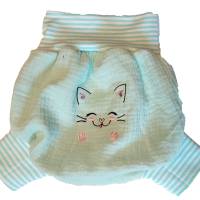 Baby Windelhose Pumphose Überziehhose Unterhose Bestickt Katze Bild 2