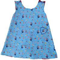 Wende-Schürzenkleid Kleid Kinderkleid Sommerkleid Tunika Baumwolle  Punkte Maritim Bild 1