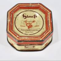 Vintage Hirsch Nadeldose Blechdose 50er Jahre Bild 1