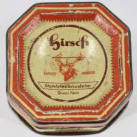 Vintage Hirsch Nadeldose Blechdose 50er Jahre Bild 2