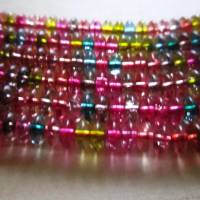 40x Turmalin Perlen Rondelle Multi Color 6 mm x 4 mm Bild 1