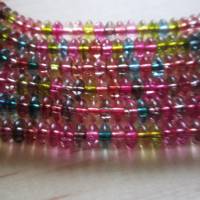 40x Turmalin Perlen Rondelle Multi Color 6 mm x 4 mm Bild 3