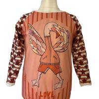 Pullover Größe 116/122 Langarmshirt Glitzer Flamingo - Kleidung für Mädchen Bild 1