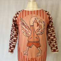 Pullover Größe 116/122 Langarmshirt Glitzer Flamingo - Kleidung für Mädchen Bild 5