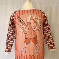 Pullover Größe 116/122 Langarmshirt Glitzer Flamingo - Kleidung für Mädchen Bild 7