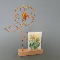 Drahtblume mit Fotohalter/ Handgemachte Blume/ Geschenkidee/ Muttertags Geschenk / Drahtobjekt/nachhaltig Bild 6