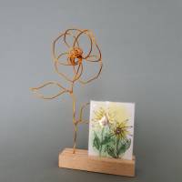 Drahtblume mit Fotohalter/ Handgemachte Blume/ Geschenkidee/ Muttertags Geschenk / Drahtobjekt/nachhaltig Bild 7