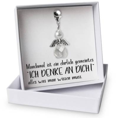 Schutzengel Glasperlen Anhänger mit Geschenkschachtel
