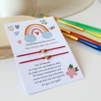 Einschulung Karte | Erster Schultag Geschenk | Armbänder mit Karte | Mutter Tochter Armband | Schulkind Mädchen Geschenk Bild 3