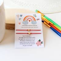 Einschulung Karte | Erster Schultag Geschenk | Armbänder mit Karte | Mutter Tochter Armband | Schulkind Mädchen Geschenk Bild 4