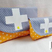 Medikamententasche Set weißes Kreuz Notfalltasche Aufbewahrung für Medikamente Apotheke Bild 1