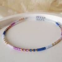 Zartes Armband aus Miyuki Perlen in tollem Farbmix, kleine Geschenke für Frauen Freundin, im Geschenktütchen Bild 4