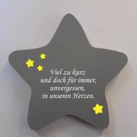 Erinnerung an ein Sternenkind | Stern wetterfest / Grabdeko Bild 1