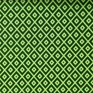 Baumwolle/Webware Rauten auf grün Bild 1