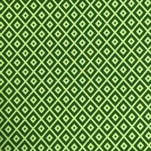 Baumwolle/Webware Rauten auf grün Bild 2