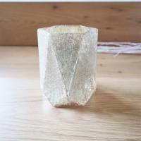 Windlichtglas weiß edel Teelichtglas Bild 1