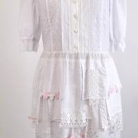 Damen Sommerkleid im Besonderen Boho-Stil Woll/Weiß | Messestück | Typ III Bild 1