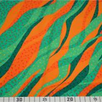 Baumwoll Krepp Anja Digitaldruck  leichter Frühjahrs-/Sommerstoff Abstrakt grün-orange (1m/15,-€) Bild 2