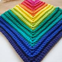 Gehäkelte Topflappen Regenbogenfarben 1 Paar | Baumwoll-Topflappen gehäkelt | nützliche Küchenutensilien | LGBT Topflapp Bild 3