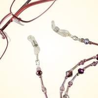 5 in 1 Brillenkette Maskenkette Damen Halskette Armband Maskenband Brillenhalter Mundschutzkette lila-violett Bild 3