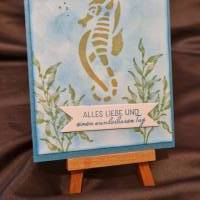 Seepferdchen - Geburtstagskarte - Alles Liebe und einen wunderbaren Tag Bild 2