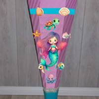 Bastelset für Schultüte Zuckertüte Meerjungfrau Aqua viele Farben Bild 4