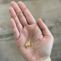 Muschel - Goldfarbene Halskette 60 cm aus Edelstahl mit Anhänger Muschel Bild 6