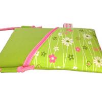 Handytasche zum Umhängen grün Mini Umhängetasche handmade aus Baumwollstoff 2 Fächer Farb- und Musterauswahl Bild 6