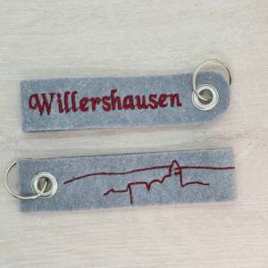 Schlüsselanhänger Skyline Willershausen Filz Bild 4