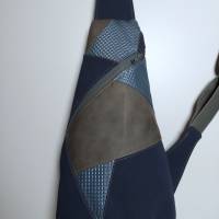 Crossbody Bag Rucksack Handtasche aus verschiedenen Kunstleder Farben, blau Bild 4