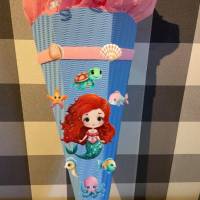Bastelset für Schultüte Zuckertüte Meerjungfrau Kaia viele Farben Bild 2