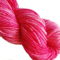 handgefärbte Sockenwolle, Sockenwolle 4-fach, Fuchsia, 75% Schurwolle, 25% Polyamid,  #2325 Bild 1