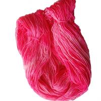handgefärbte Sockenwolle, Sockenwolle 4-fach, Fuchsia, 75% Schurwolle, 25% Polyamid,  #2325 Bild 2