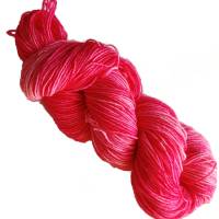 handgefärbte Sockenwolle, Sockenwolle 4-fach, Fuchsia, 75% Schurwolle, 25% Polyamid,  #2325 Bild 4