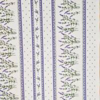 Stoff Baumwolle "Lavandines" Lavendel Streifen Landhaus Provence weiss Bild 1