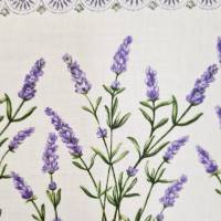 Stoff Baumwolle "Lavandines" Lavendel Streifen Landhaus Provence weiss Bild 2