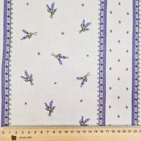 Stoff Baumwolle "Lavandines" Lavendel Streifen Landhaus Provence weiss Bild 3