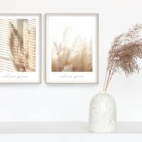 Boho Poster | nature pure | beige helle Motive | Palmen | Gräser | Pampas | Schilf | Sommer Bild 3