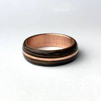 #126 Gr. 64 Bentwood Ring Wenge Kupfer Holz Bild 1