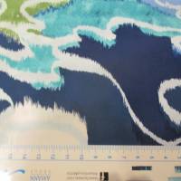 Viskose leichter Frühjahrs-/Sommerstoff Waves Wellen blau Töne Oeko-Tex Standard 100(1m/15,-€) Bild 4