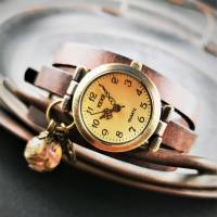 Armbanduhr, Lederuhr, Wickeluhr, Auswahl Bild 3