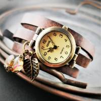 Armbanduhr, Lederuhr, Wickeluhr, Auswahl Bild 4