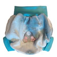 Baby Windelhose Pumphose Überziehhose Unterhose Bestickt Hasenpoo personalisiert Bild 2