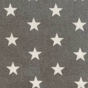 Baumwolle/Webware Petit Stars weiß auf grau, 1cm Bild 5