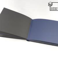 Fotoalbum, handgewebt, 22 x 29 cm, schwarz blau, handgefertigt Bild 6