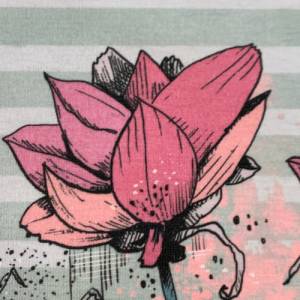 Lillestoff Jersey Blumenstrauß auf Streifen Bild 6