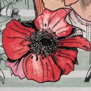 Lillestoff Jersey Blumenstrauß auf Streifen Bild 7