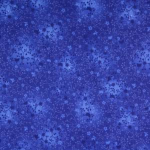 Baumwolle/Webware graphisch, floral blau Bild 1